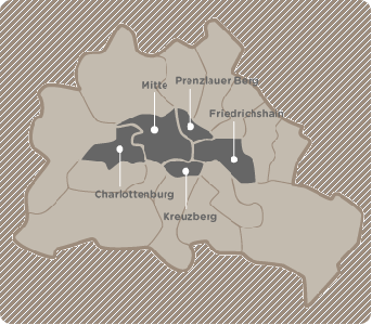 Map - Auswahl Ferienwohnung &uuml;ber Stadtbezirk